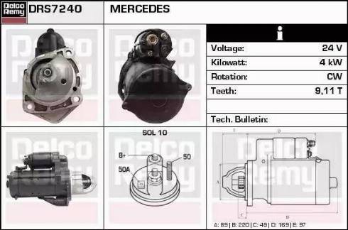 Remy DRS7240 - Starter autospares.lv