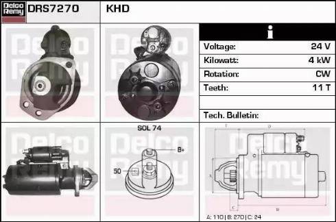 Remy DRS7270 - Starter autospares.lv