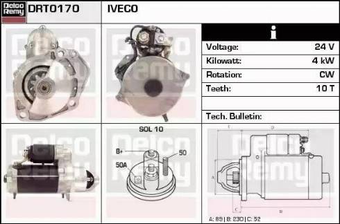 Remy DRT0170 - Starter autospares.lv