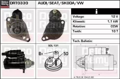 Remy DRT0330 - Starter autospares.lv