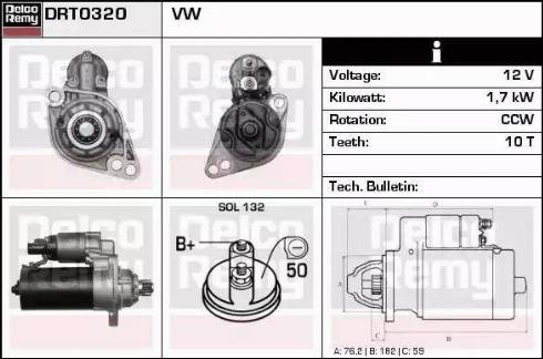 Remy DRT0320 - Starter autospares.lv