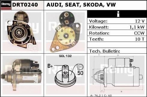 Remy DRT0240X - Starter autospares.lv