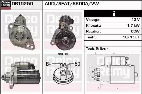 Remy DRT0250 - Starter autospares.lv