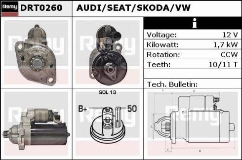 Remy DRT0260X - Starter autospares.lv