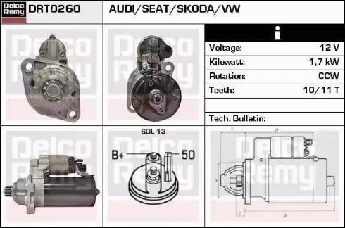 Remy DRT0260 - Starter autospares.lv