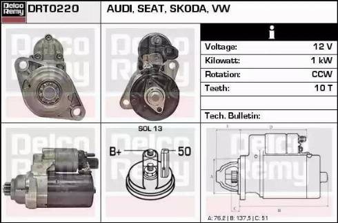 Remy DRT0220 - Starter autospares.lv