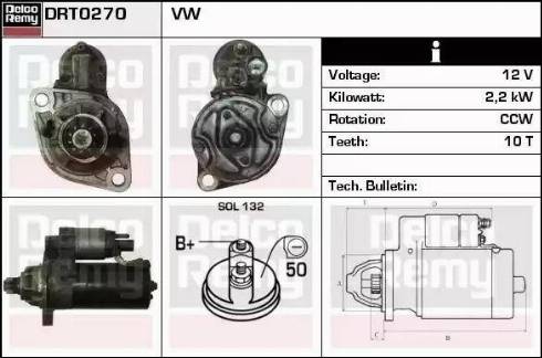 Remy DRT0270 - Starter autospares.lv