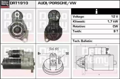 Remy DRT1910 - Starter autospares.lv