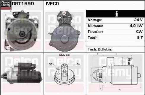 Remy DRT1690 - Starter autospares.lv