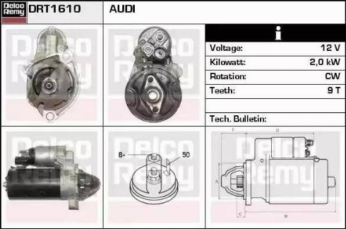 Remy DRT1610 - Starter autospares.lv