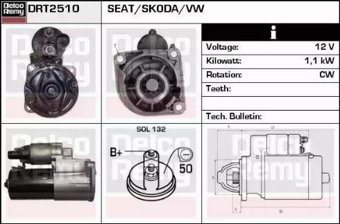 Remy DRT2510 - Starter autospares.lv