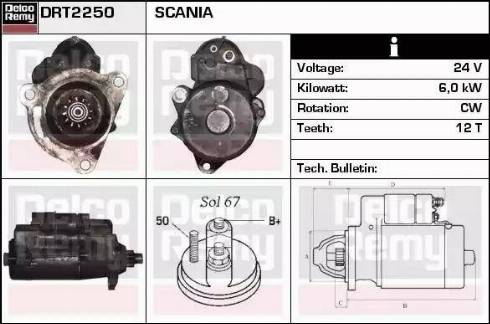 Remy DRT2250 - Starter autospares.lv