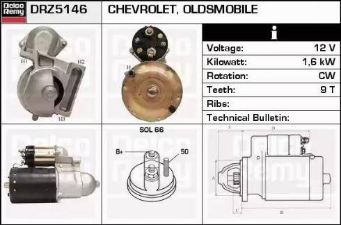 Remy DRZ5146 - Starter autospares.lv