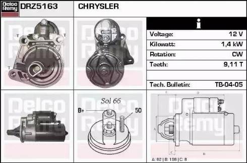 Remy DRZ5163 - Starter autospares.lv