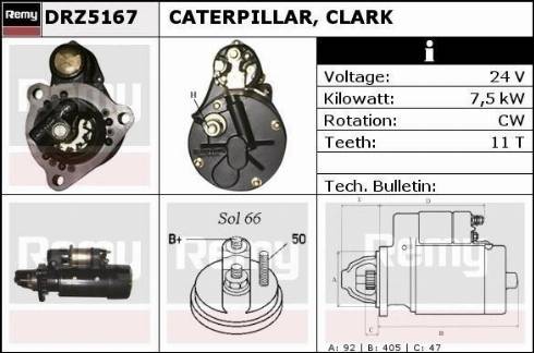 Remy DRZ5167 - Starter autospares.lv