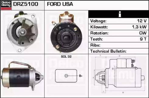 Remy DRZ5100 - Starter autospares.lv