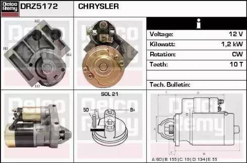 Remy DRZ5172 - Starter autospares.lv