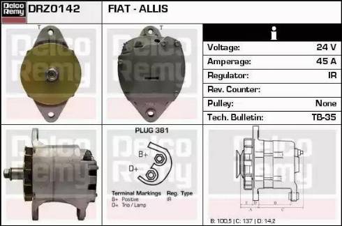 Remy DRZ0142 - Alternator autospares.lv