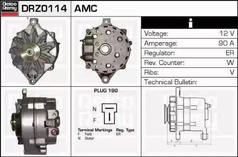 Remy DRZ0114 - Alternator autospares.lv