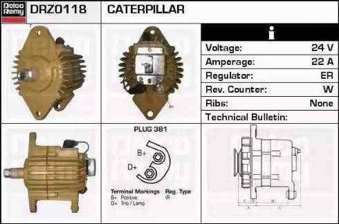 Remy DRZ0118 - Alternator autospares.lv