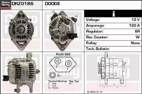 Remy DRZ0186 - Alternator autospares.lv