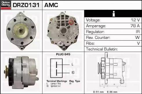 Remy DRZ0131 - Alternator autospares.lv