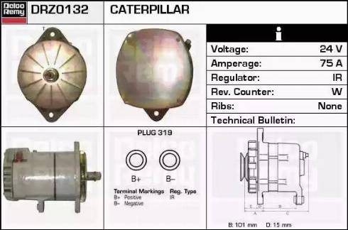 Remy DRZ0132 - Alternator autospares.lv