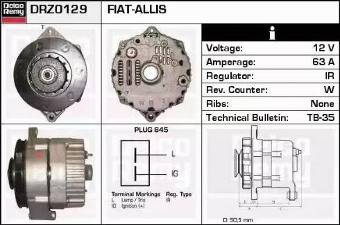 Remy DRZ0129 - Alternator autospares.lv