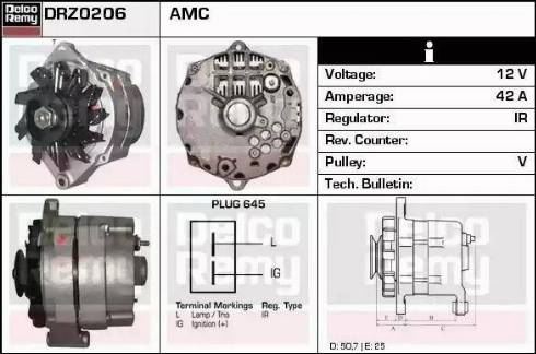 Remy DRZ0206 - Alternator autospares.lv