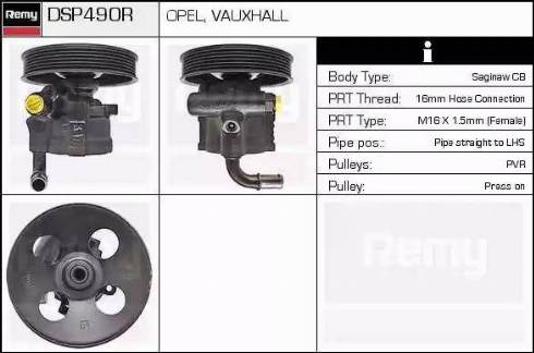 Remy DSP490R - Hydraulic Pump, steering system autospares.lv