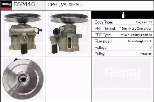 Remy DSP416 - Hydraulic Pump, steering system autospares.lv