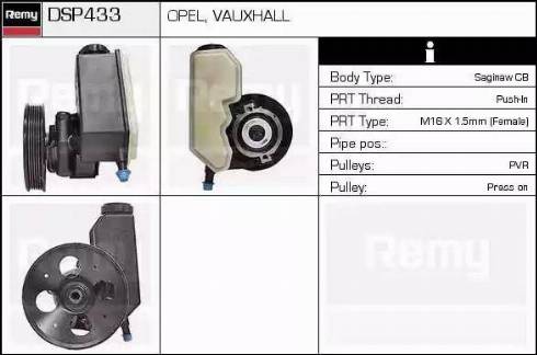 Remy DSP433 - Hydraulic Pump, steering system autospares.lv