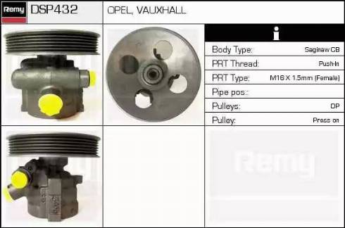 Remy DSP432 - Hydraulic Pump, steering system autospares.lv