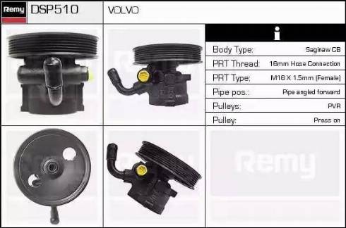 Remy DSP510 - Hydraulic Pump, steering system autospares.lv