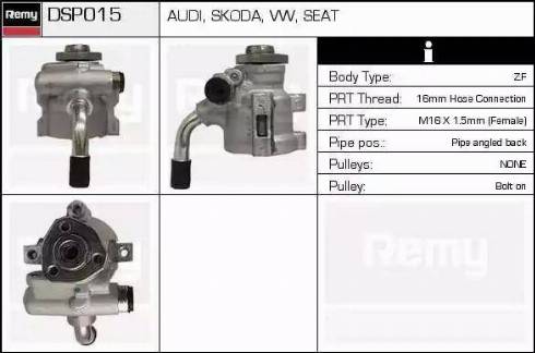 Remy DSP015 - Hydraulic Pump, steering system autospares.lv