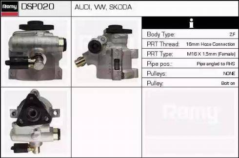 Remy DSP020 - Hydraulic Pump, steering system autospares.lv