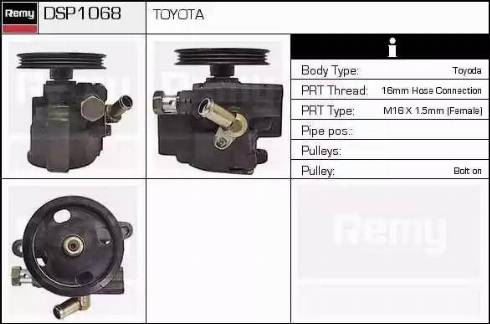 Remy DSP1068 - Hydraulic Pump, steering system autospares.lv