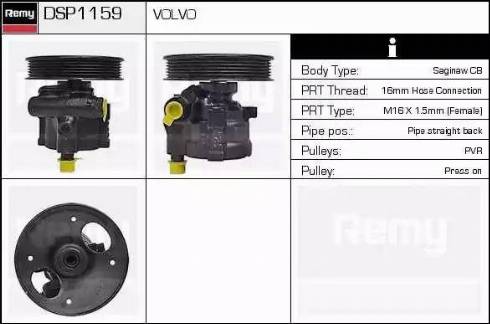 Remy DSP1159 - Hydraulic Pump, steering system autospares.lv