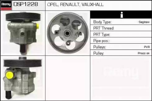 Remy DSP1228 - Hydraulic Pump, steering system autospares.lv