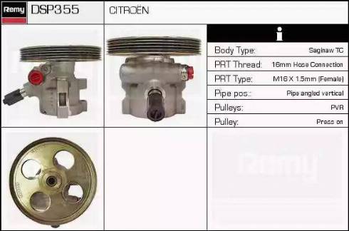 Remy DSP355 - Hydraulic Pump, steering system autospares.lv