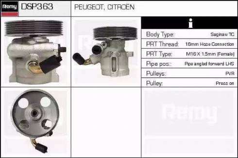 Remy DSP363 - Hydraulic Pump, steering system autospares.lv