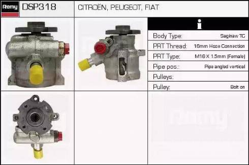 Remy DSP318 - Hydraulic Pump, steering system autospares.lv