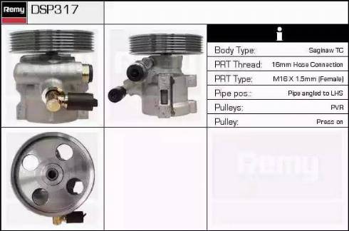 Remy DSP317 - Hydraulic Pump, steering system autospares.lv