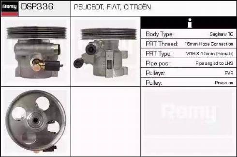 Remy DSP336 - Hydraulic Pump, steering system autospares.lv