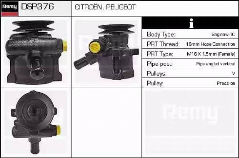 Remy DSP376 - Hydraulic Pump, steering system autospares.lv