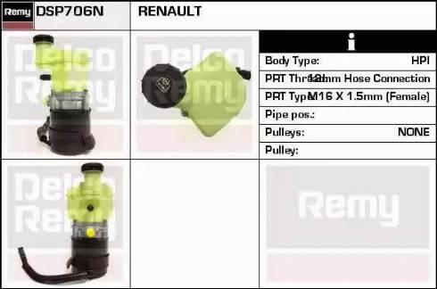 Remy DSP706N - Hydraulic Pump, steering system autospares.lv