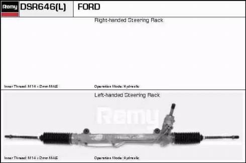 Remy DSR646L - Steering Gear autospares.lv