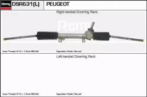 Remy DSR631L - Steering Gear autospares.lv