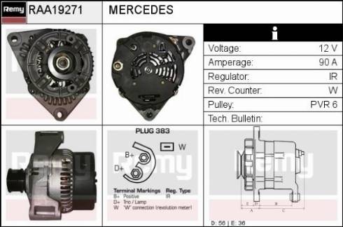 Remy RAA19271 - Alternator autospares.lv