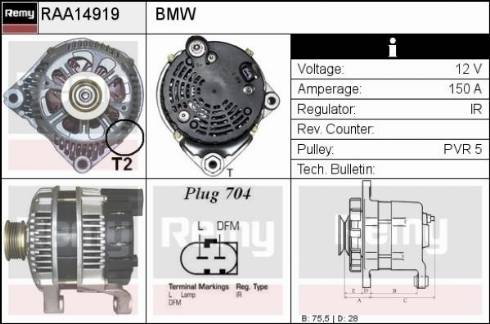 Remy RAA14919 - Alternator autospares.lv